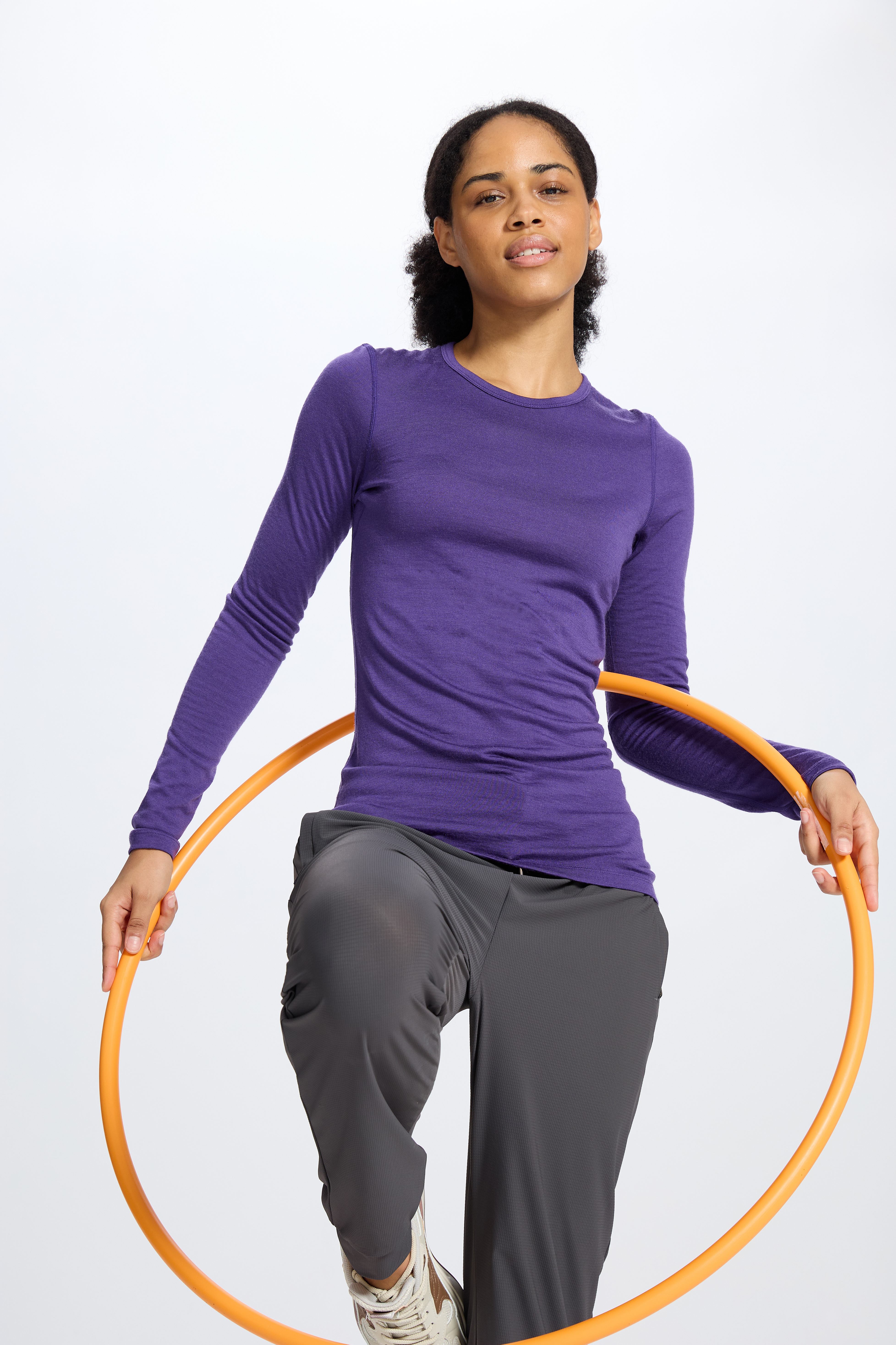 Wool Long-Sleeved Shirt-purple 
