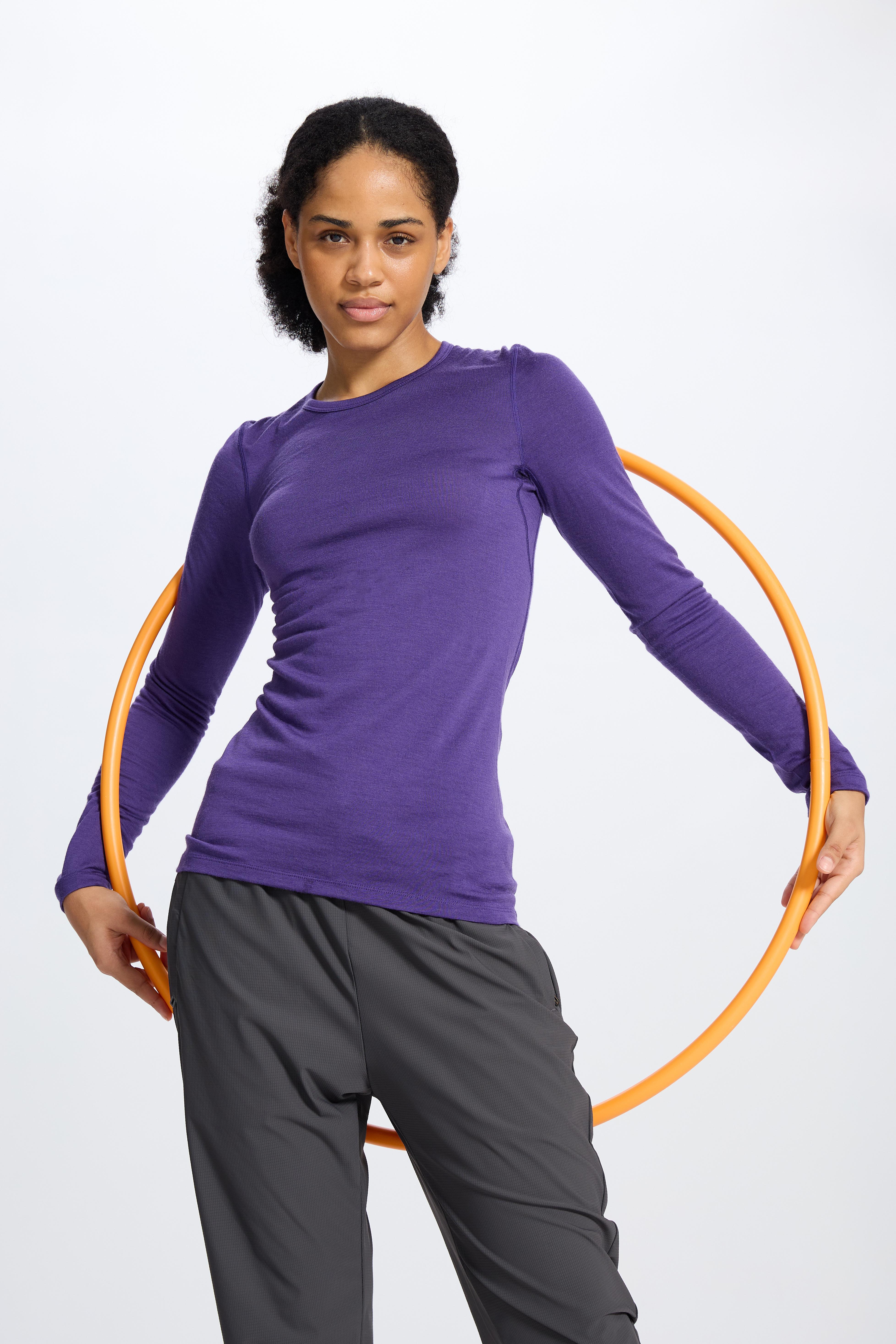 Wool Long-Sleeved Shirt-purple 