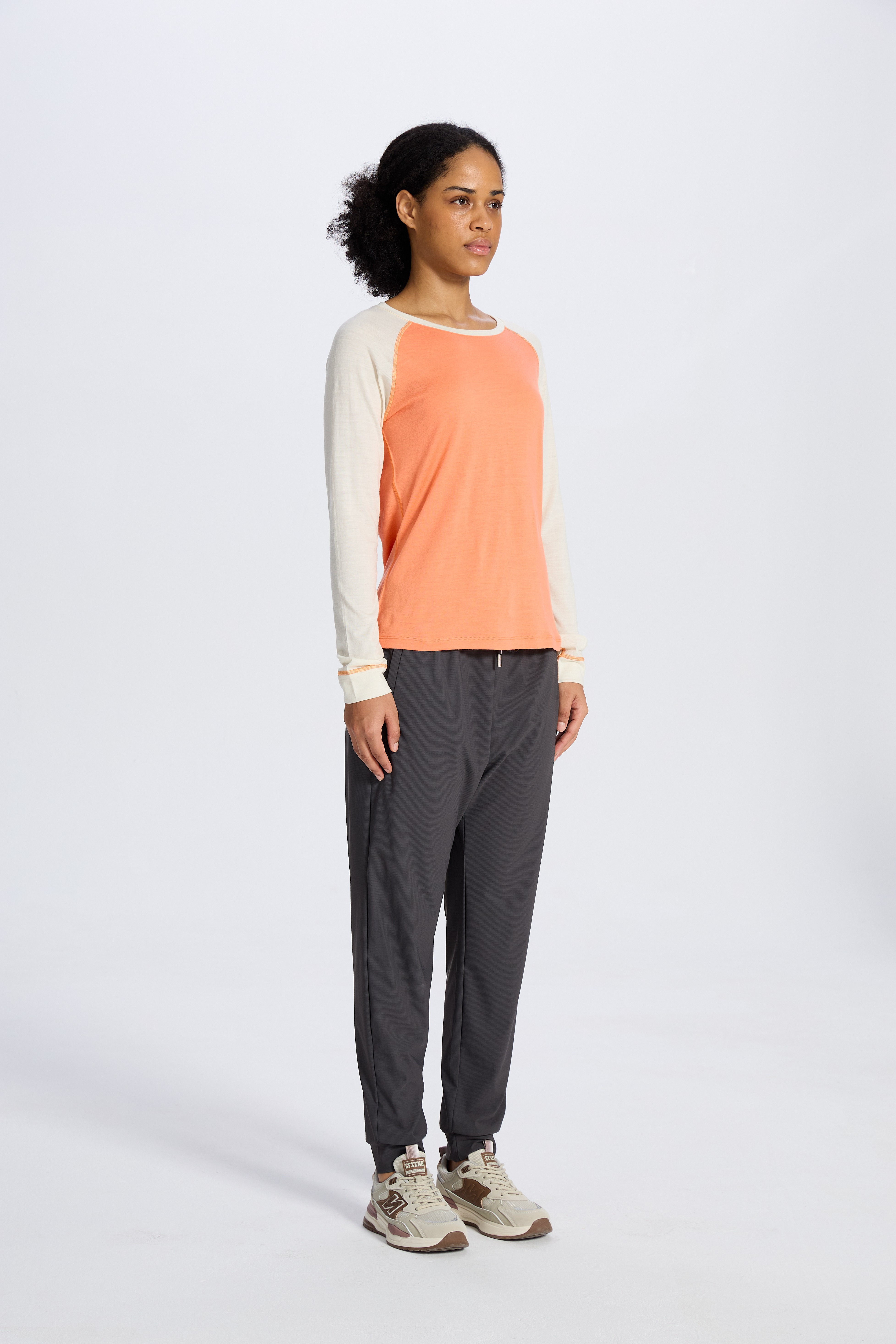 Wool Long-Sleeved Shirt-oragne