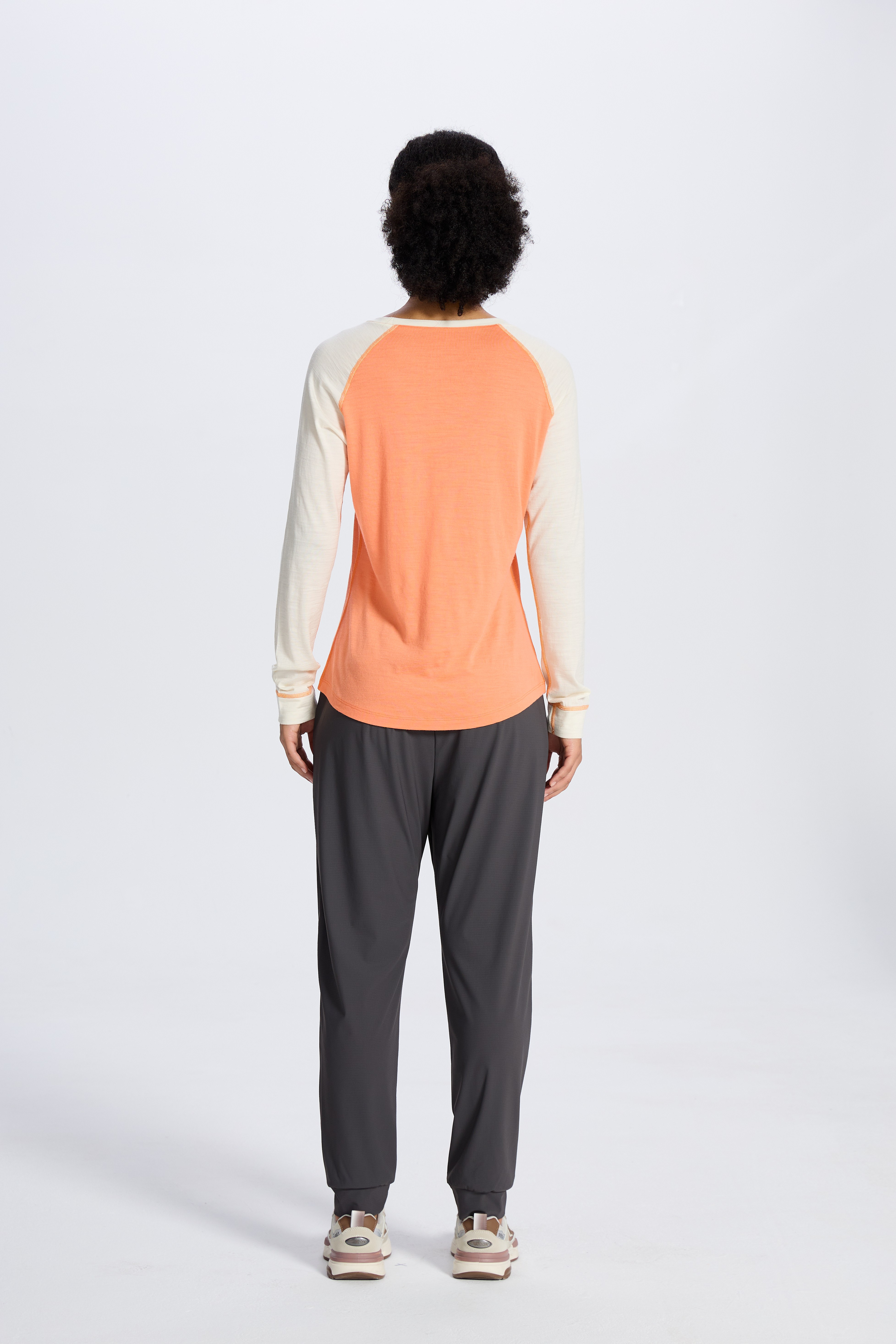 Wool Long-Sleeved Shirt-oragne