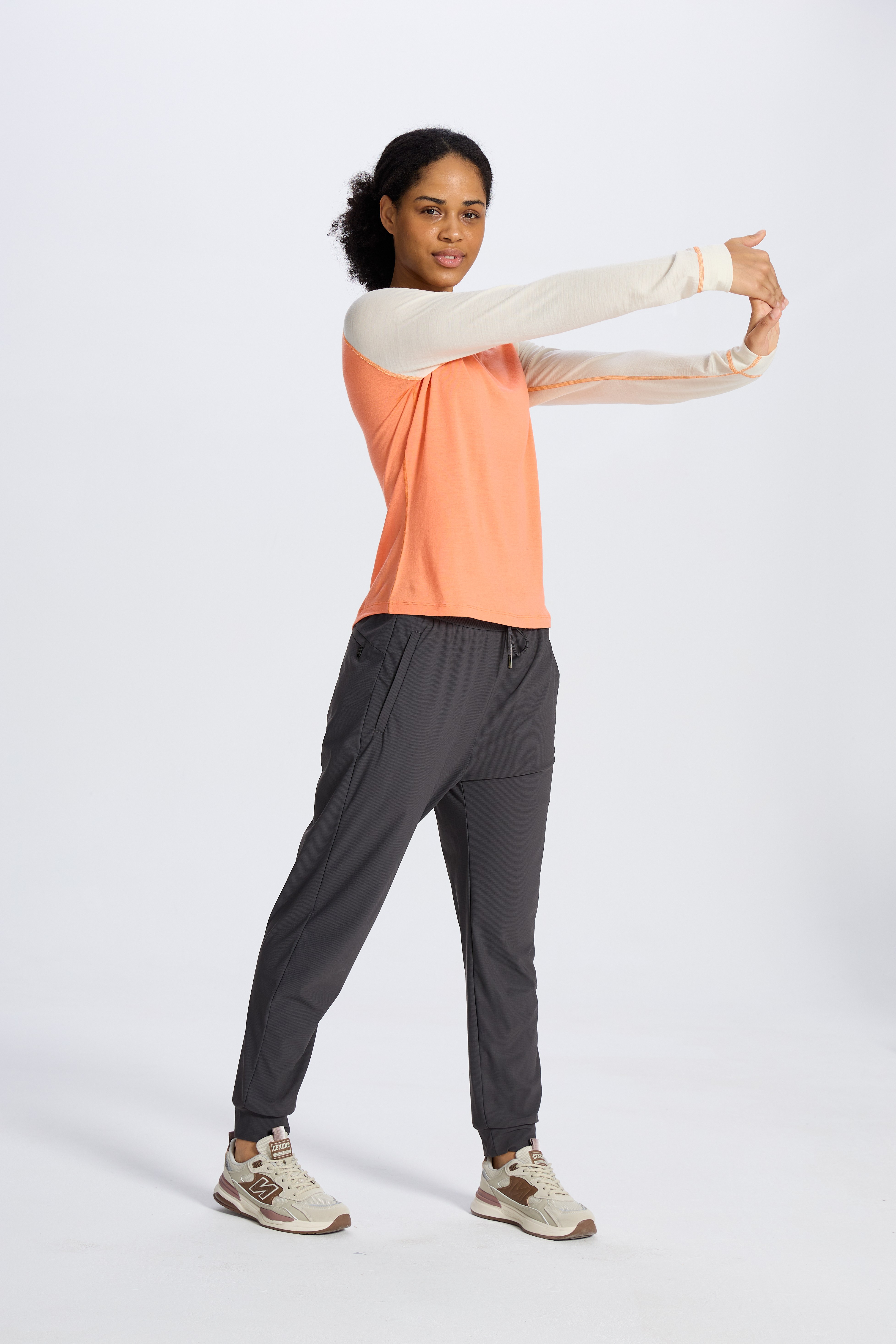 Wool Long-Sleeved Shirt-oragne