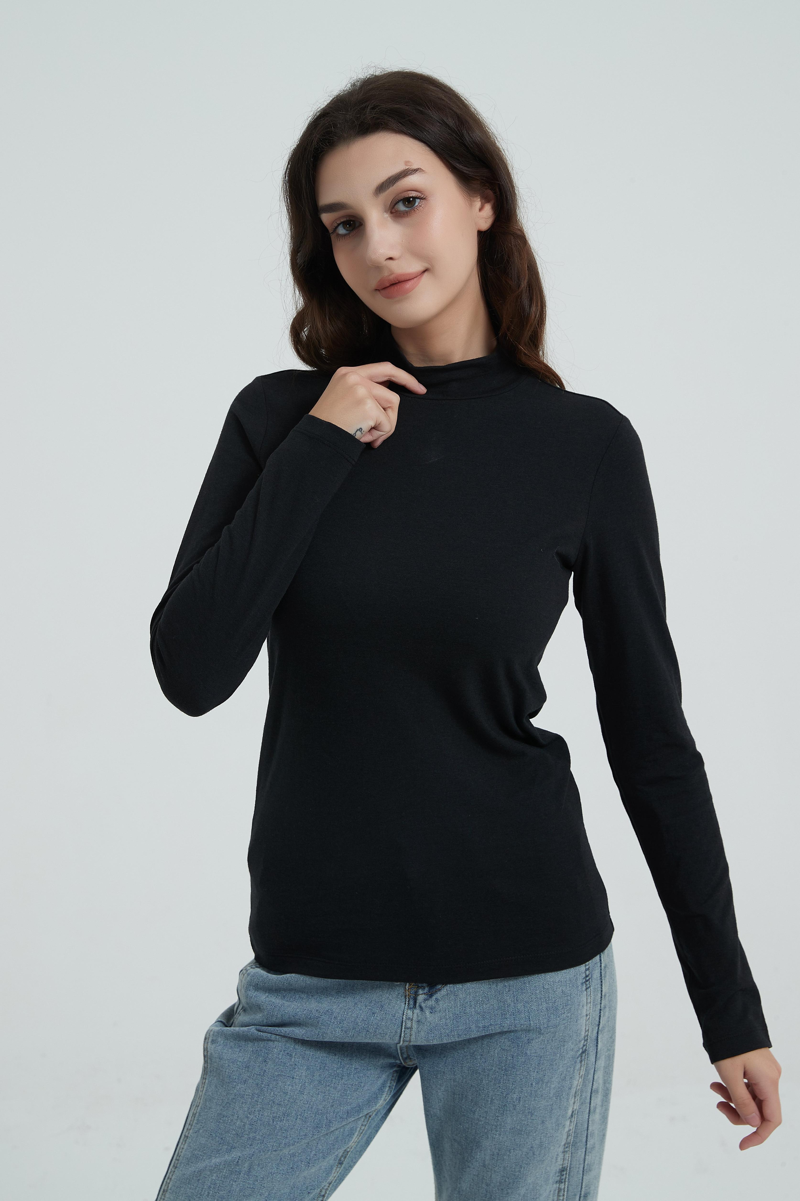 Wool Long-Sleeved Shirt-black